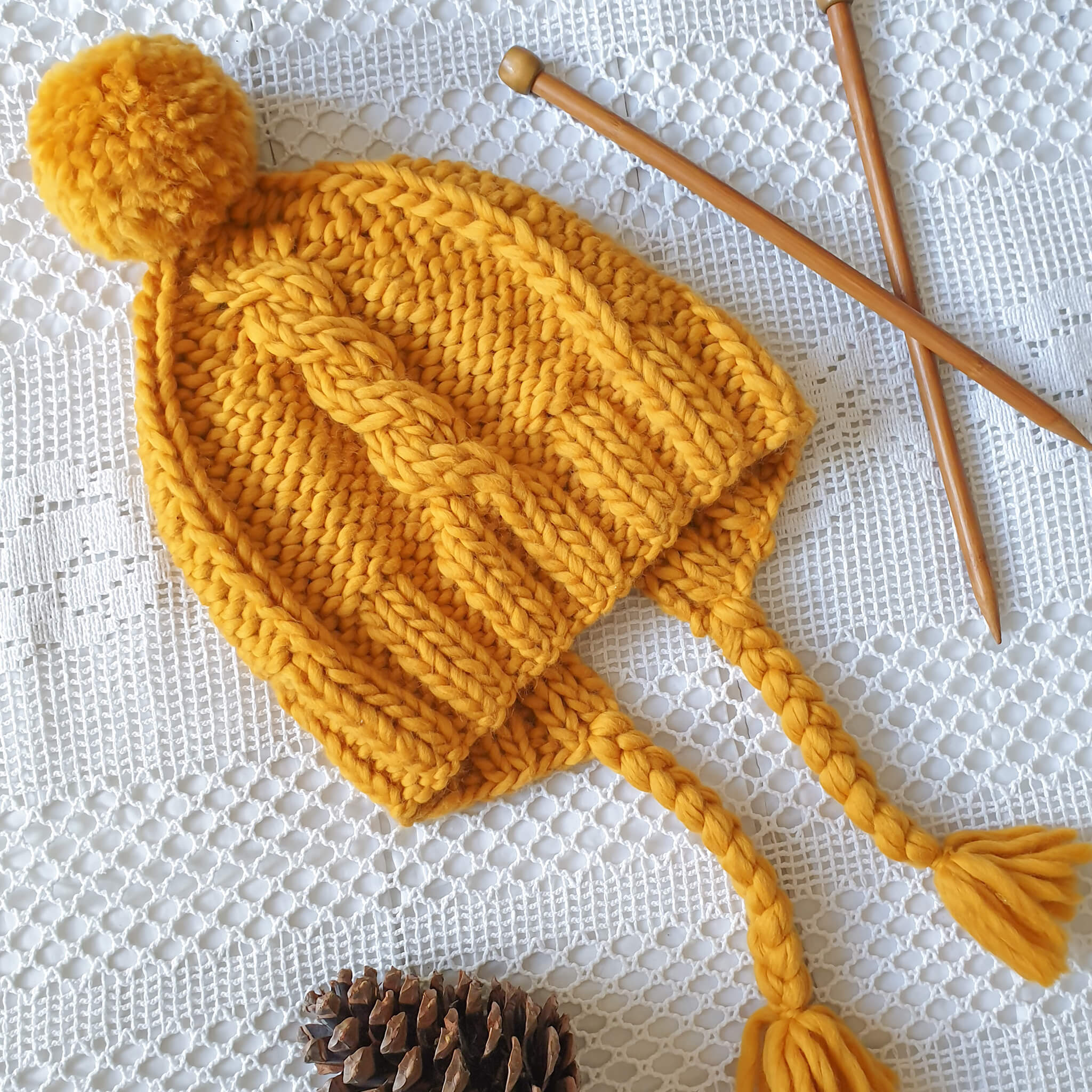 Cable Coo Hat Knitting Kit - Image 4