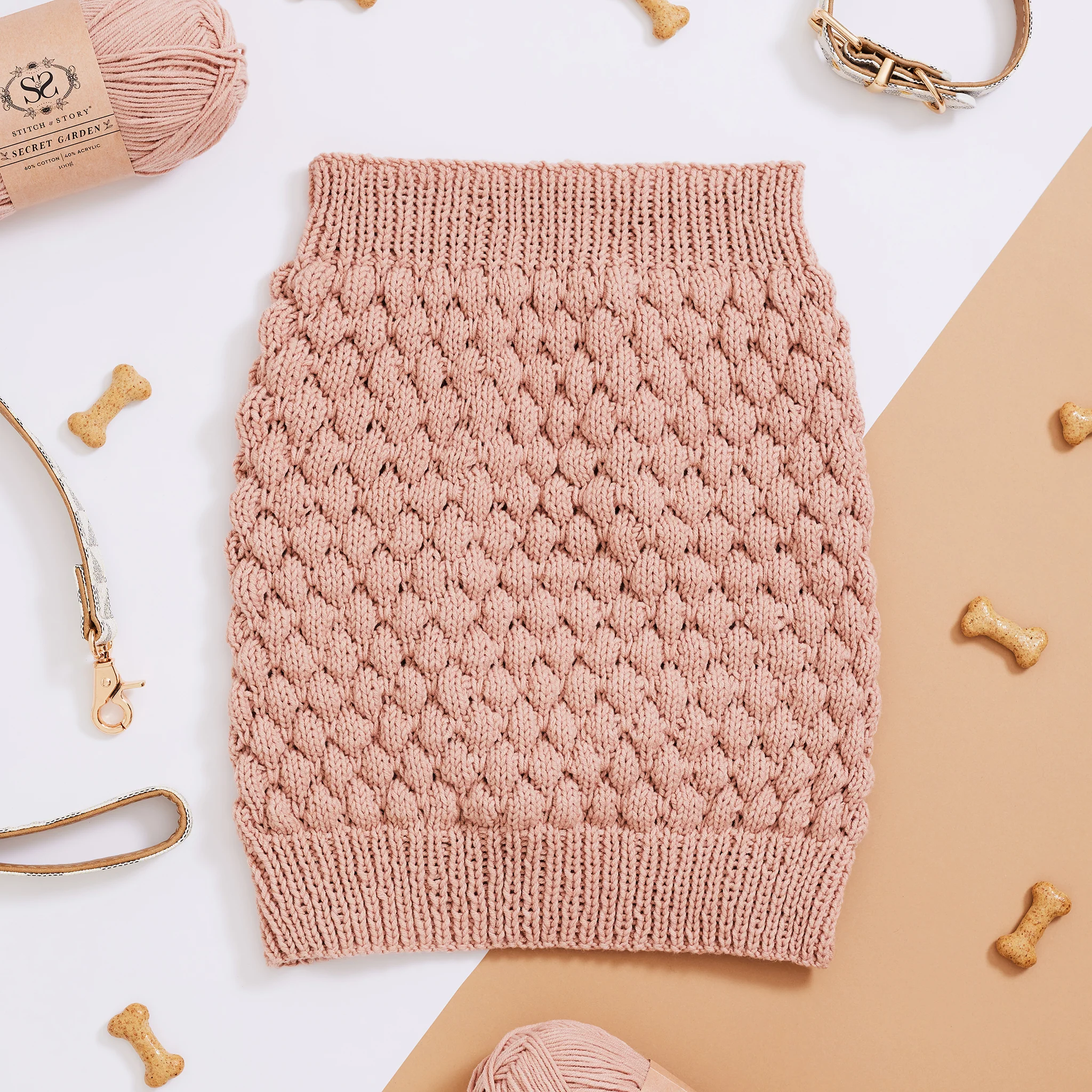 Knitted Bubble Pet Sweater Downloadable Pattern - Image 5