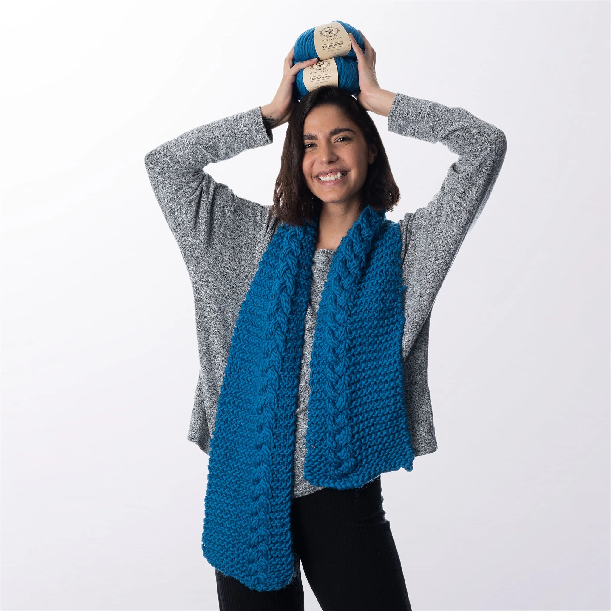 Noah Braided Scarf Downloadable Pattern - Image 4