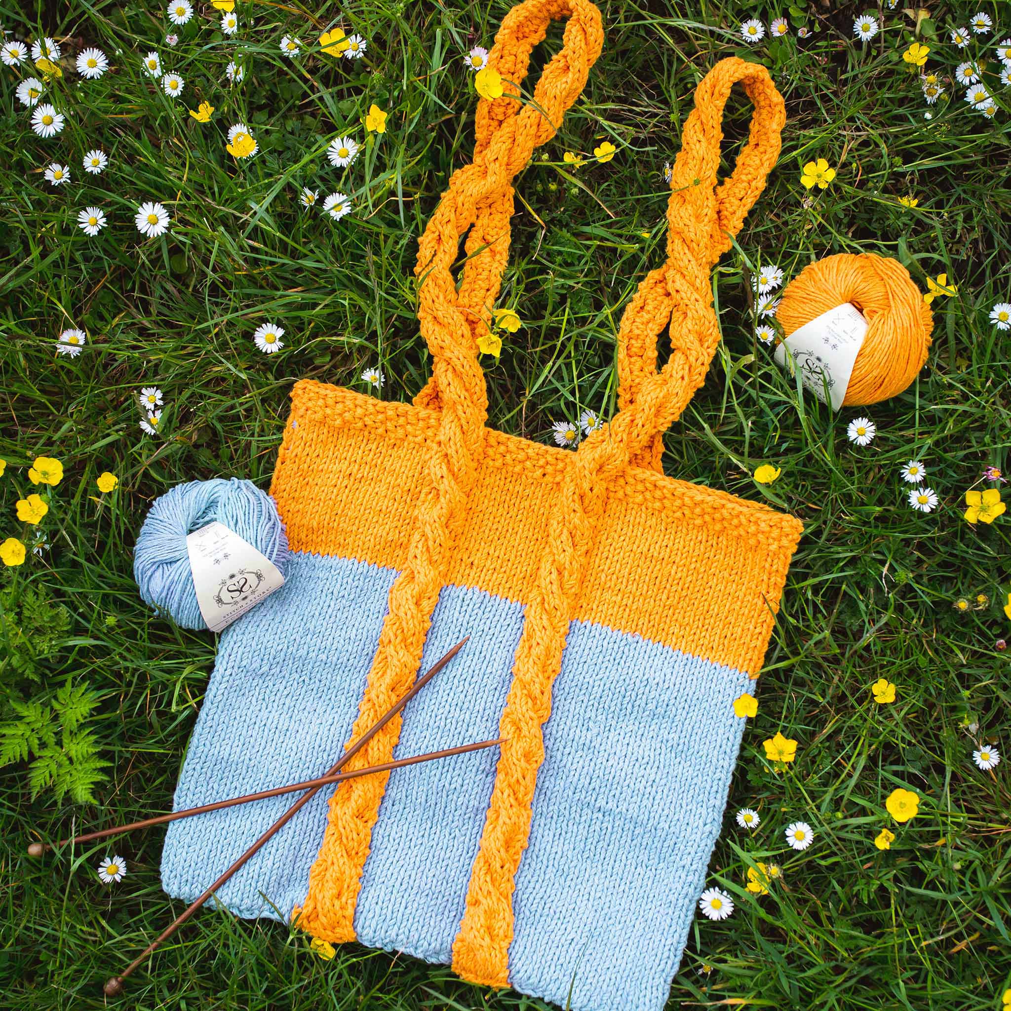 Pentle Cable Handle Tote Bag Downloadable Pattern - Image 3